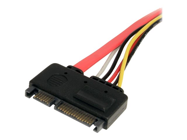 StarTech.com 12in 22 Pin SATA Power and Data Extension Cable - 1ft SATA data power Extension - 12 inch SATA Extension - SATA extension cable - SATA combo (F) to SATA combo (M) - 30.5 cm - red