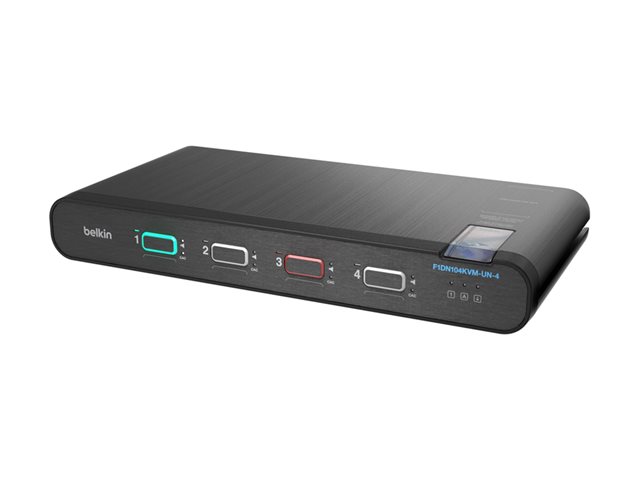 Belkin 4-Port Single Head DP/HDMI to DP/HDMI Video Secure Desktop KVM Switch PP4.0