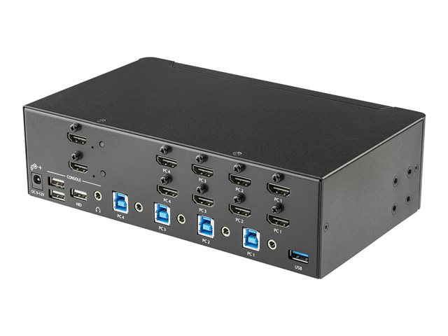 StarTech.com StarTech.com 4-Port Dual Monitor HDMI KVM Switch with Audio & USB 3.0 hub - 4K 30Hz - 4 PC Mac Computer KVM Switch Box for HDMI Display (SV431DHD4KU) - KVM / audio / USB switch - 4 x KVM / audio / USB - rack-mountable