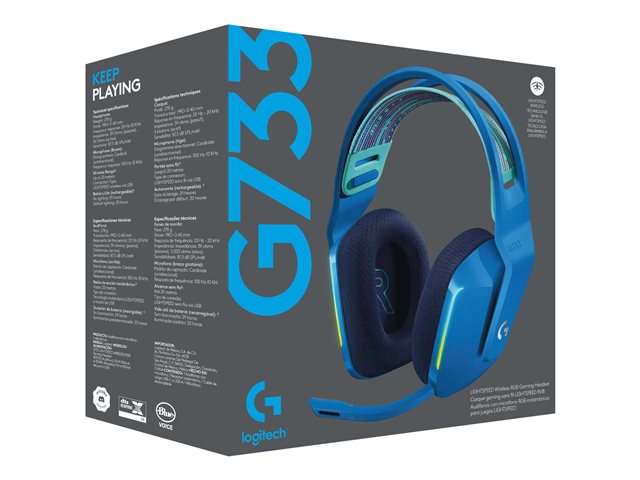 G733 LIGHTSPEED Wireless RGB Gaming Headset - BLUE - EMEA