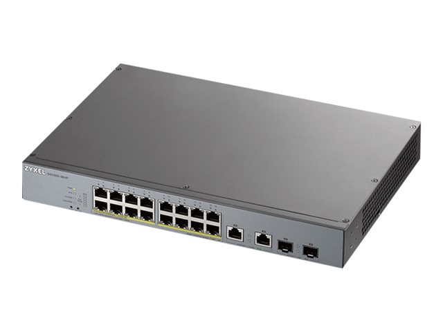 Zyxel GS1350-18HP - Switch - smart - 16 x 10/100/1000 (PoE+) + 2 x combo Gigabit Ethernet/Gigabit SFP - desktop - PoE+ (250 W)