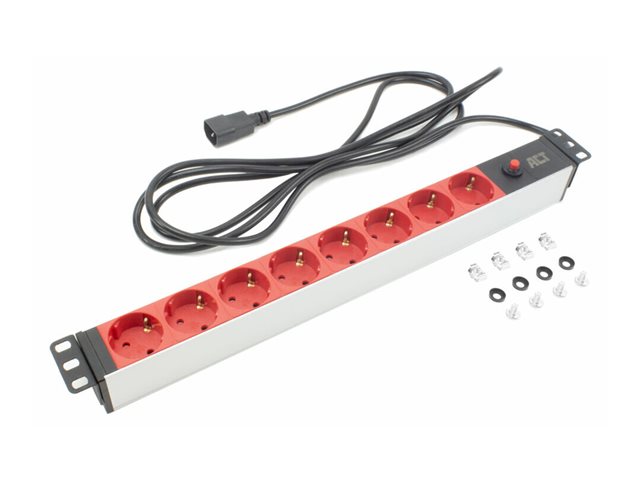 PDU C14 - TYPE F (8X) 10A FUSE. 1 stk