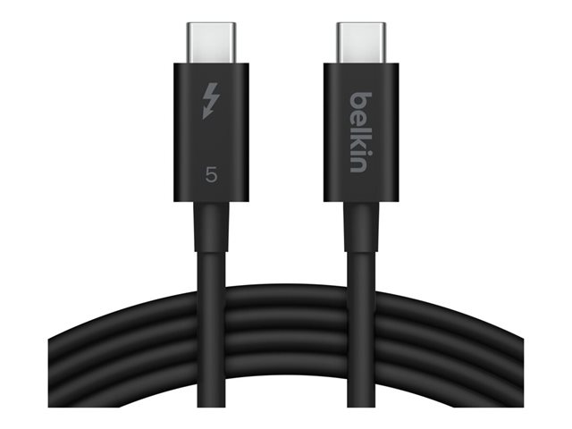 Belkin CONNECT - Thunderbolt cable - Thunderbolt 5 (M) to Thunderbolt 5 (M) - USB4 / Thunderbolt 3 / Thunderbolt 4 / Thunderbolt 5 / DisplayPort 2.1 - 8K support, 4K540Hz support, USB Power Delivery (240W)