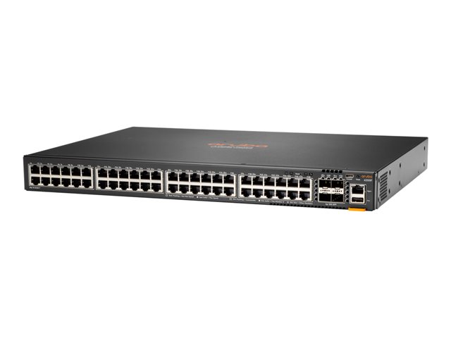 HPE Aruba Networking CX 6200F 48G 4SFP+ Switch - Switch - L3 - Managed - 48 x 10/100/1000 + 4 x 100/1000/10G SFP+ - front and side to back - rack-mountable