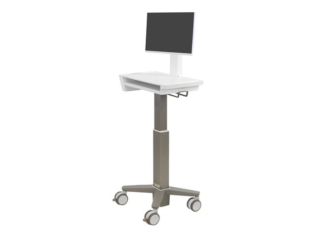 Ergotron CareFit Slim 2.0 - Cart - light-duty - for All-In-One / LCD display - medical - aluminium, high-grade plastic, zinc plated steel - white, warm grey - screen size: up to 27\"