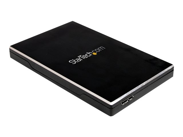 StarTech.com 2.5in USB 3.0 SSD SATA Hard Drive Enclosure - Storage enclosure with power indicator - 2.5\" - SATA 3Gb/s - 3 Gbit/s - USB 3.0 - black - SAT2510BU32 - Storage enclosure - 2.5\" - SATA 3Gb/s - USB 3.0 - black
