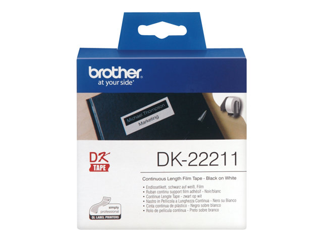 Brother DK-22211 - White - Roll (2.9 cm x 15.2 m) labels - for Brother QL-1050, 1060, 1110, 500, 550, 560, 570, 580, 600, 650, 700, 710, 720, 820