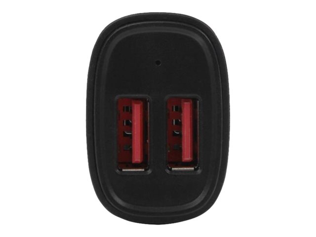 StarTech.com Dual Port USB Car Charger - High Power 24W/4.8A - Black - 2-Port USB Car Charger - Charge two tablets at once (USB2PCARBKS) - Car power adapter - 24 Watt - 4.8 A - 2 output connectors (USB) - black - for P/N: USBLT1MW, USBLT1MWS, USBLT2MBR, USBLT2MW, USBLT30CMW, USBLTM1MBK, USBLTM1MWH