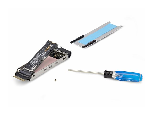 StarTech.com Dual-Bay M.2 NVMe SSD Removable Mobile Rack for PCIe x8 Slot - Interface adapter - M.2 - M.2 NVMe Card / PCIe (NVMe) - PCIe 4.0 x8 - black
