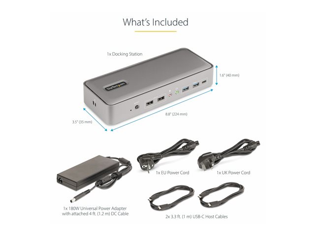 StarTech.com Dual-Laptop USB-C KVM Docking Station, Dual Monitor 4K 60Hz DisplayPort Dock, 5-Port USB Hub, GbE, 90W/45W Power Delivery to Two Laptops, Windows/Mac, 2-Host KVM Dock - Docking station - USB-C 3.2 Gen 2 - 2 x DP - 1GbE - TAA Compliant