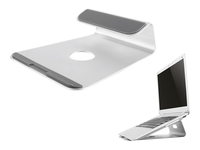 Neomounts NSLS025 - Stand - for notebook - brushed aluminium - silver - screen size: 10\"-17\" - desktop