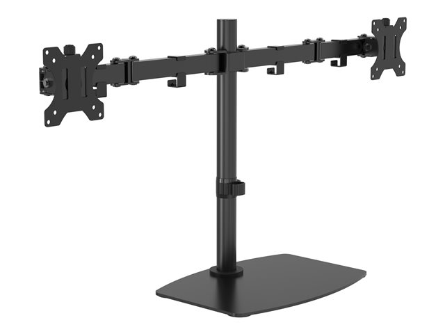 VISION Freestanding Dual Monitor Desk Stand - LIFETIME WARRANTY - fits two display 13-27\" with VESA sizes 75 x 75 or 100 x 100 - post height 452 mm / 18.3\" - max between screen centres 790 mm / 31\" - rotate - swivel and tilt - quick-release - thumbsc