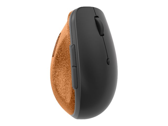 Lenovo Go - Mouse - ergonomic - blue optical - 6 buttons - wireless - 2.4 GHz - USB wireless receiver - storm grey with natural cork - retail