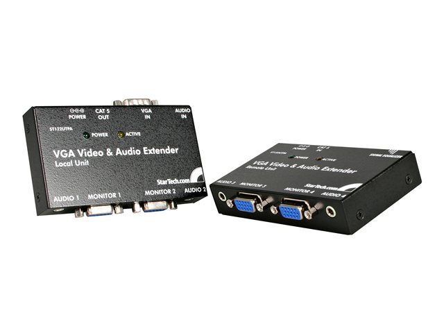 StarTech.com VGA Video Extender over Cat 5 with Audio - Monitor/audio extender - over CAT 5 - up to 150 m