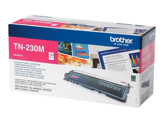 Brother TN230M - Magenta - original - toner cartridge - for Brother DCP-9010CN, HL-3040CN, HL-3040CW, HL-3070CW, MFC-9120CN, MFC-9320CN, MFC-9320CW