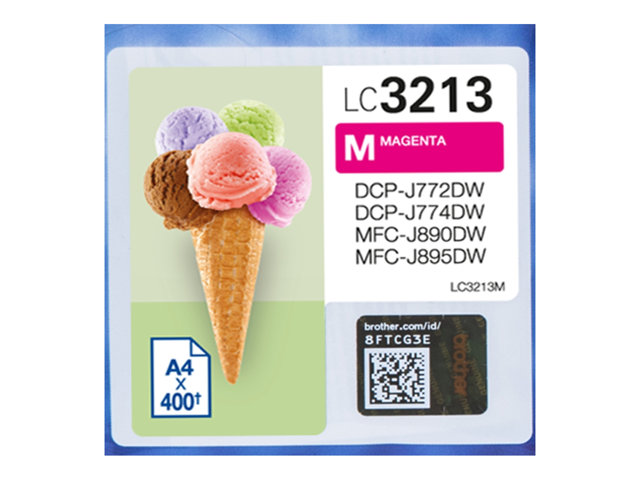 Brother LC3213M - High capacity - magenta - original - ink cartridge - for Brother DCP-J772DW, DCP-J774DW, MFC-J890DN, MFC-J890DW, MFC-J890DWN, MFC-J895DW