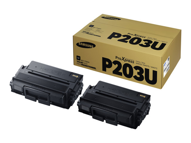 Samsung MLT-P203U - 2-pack - Ultra High Yield - black - original - toner cartridge (SV123A) - for ProXpress SL-M3310, M3320, M3321, M3370, M3820, M3870, M4020, M4024, M4070, M4072