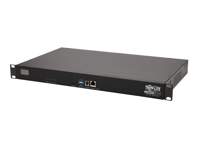 16-Port Console Server, USB Ports (2) - Dual GbE NIC, 16 Gb Flash, SD Card, Desktop/1U Rack, TAA