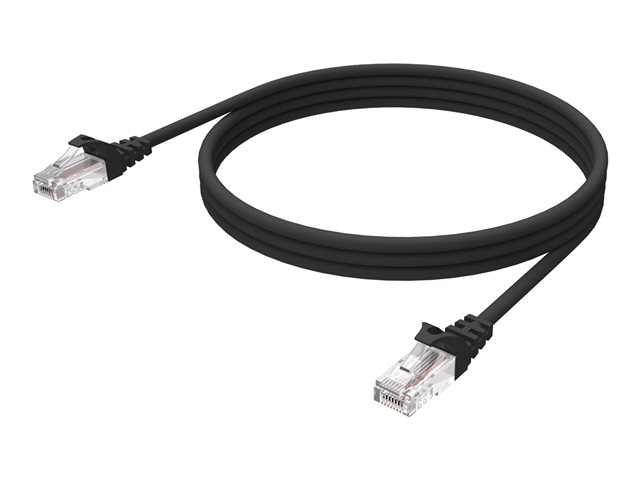 VISION Professional installation-grade Ethernet Network cable - LIFETIME WARRANTY - RJ-45 (M) to RJ-45 (M) - STP Shielded Twisted Pair - CAT 6A - 10 Gbps - 24 AWG - booted - 2 m - black
