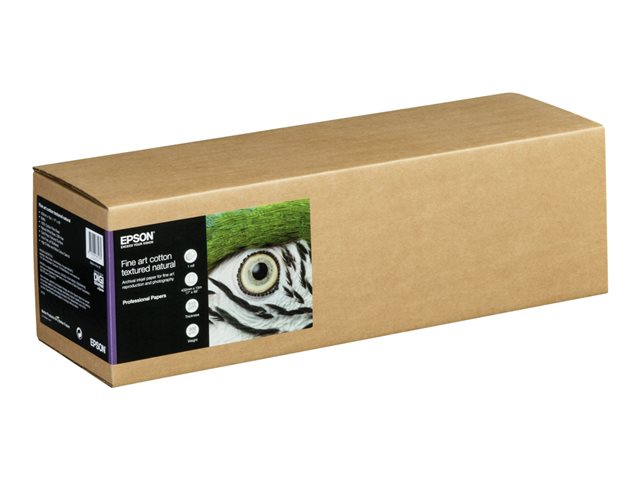 Epson Fine Art - Cotton - matte - 515 micron - textured natural - Roll (43.2 cm x 15 m) - 300 g/m² - 1 roll(s) rag paper - for SureColor SC-P20000, SC-P6000, SC-P7000, SC-P800, SC-P8000, SC-P900, SC-P9000