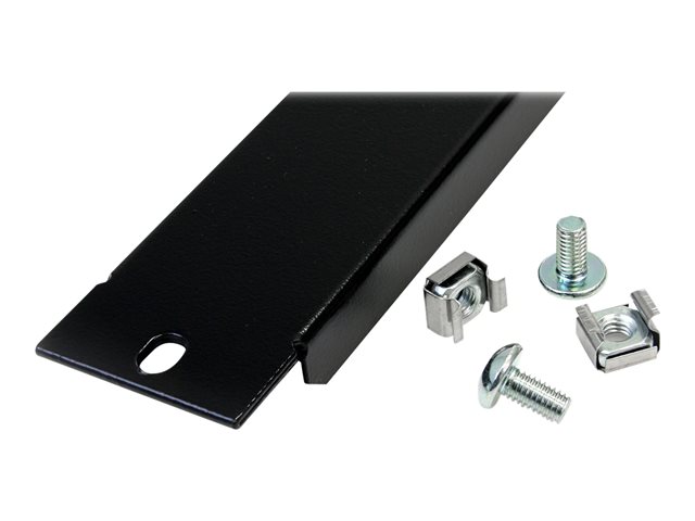 StarTech.com 1U Blanking Panel - Metal Rack Mount Filler Panel - for 19in Server Rack Enclosure or Cabinet - Steel - Black (BLANKB1) - Blank panel - black - 1U - 19\" - for P/N: RK1236BKF, RK2536BKF, RK4236BKB, RK619WALL, RK619WALLGB, RK960CP