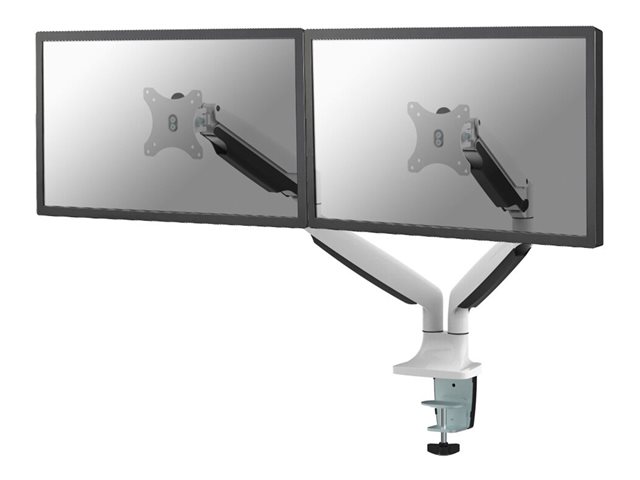 Neomounts NM-D750D - Mounting kit - full-motion - for 2 LCD displays - white - screen size: 10\"-32\" - clamp mountable, grommet, desk-mountable