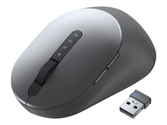 Dell MS5320W - Mouse - optical - 7 buttons - wireless - 2.4 GHz, Bluetooth 5.0 - titan grey - with 3 years Advanced Exchange Service