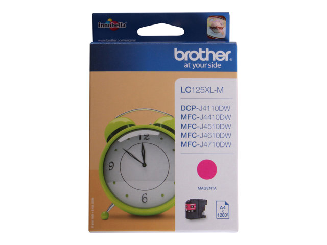 Brother LC125XLM - Super High Yield - magenta - original - ink cartridge - for Brother DCP-J4110, MFC-J4410, J4510, J4610, J4710, J6520, J6720, J6920