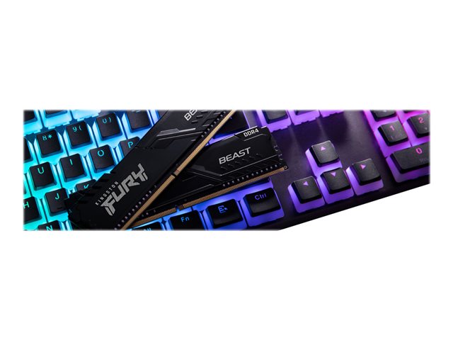 Kingston FURY Beast - DDR4 - kit - 64 GB: 2 x 32 GB - DIMM 288-pin - 2666 MHz / PC4-21300 - CL16 - 1.2 V - unbuffered - non-ECC - black