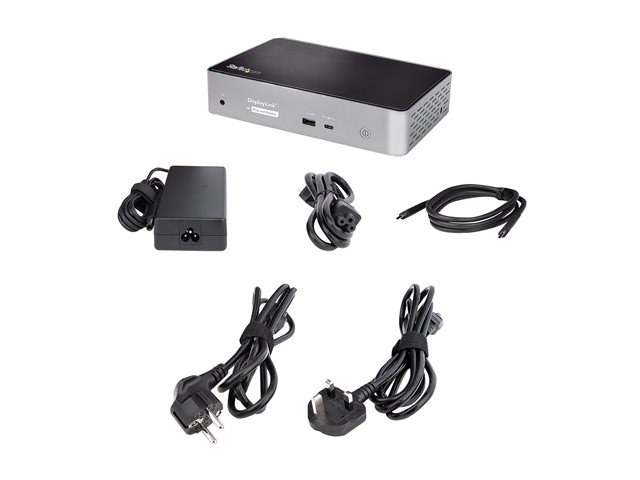 StarTech.com USB-C Dock, 4K 60Hz Quad Monitor DisplayPort & HDMI, Universal USB C Docking Station with 100W Power Delivery Charging, USB Hub w/ 1x USB Type-C & 3x USB-A, Ethernet, Audio - Thunderbolt 3 Compatible (DK31C4DPPDUE) - Docking station - USB-C 3.2 Gen 2 / Thunderbolt 3 - 4 x DP, 4 x HDMI - 1GbE