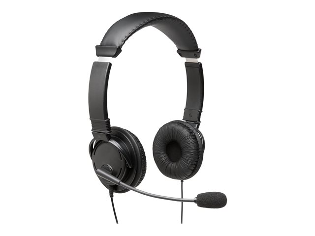 Kensington USB Stereo Headphones with Mic - Headset - on-ear - wired - black 