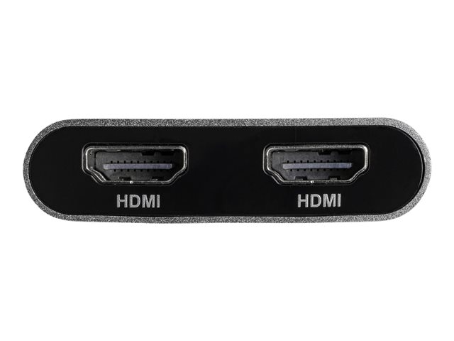 StarTech.com Thunderbolt 3 to Dual HDMI 2.0 Adapter - 4K 60Hz Dual Monitor TB3 HDMI Video Adapter - Thunderbolt 3 Certified -Mac & Windows (TB32HD24K60) - Adapter cable - 24 pin USB-C male to HDMI female - 28.4 m - silver - active, 4K60Hz (4096 x 2160) support - for P/N: TB33A1C