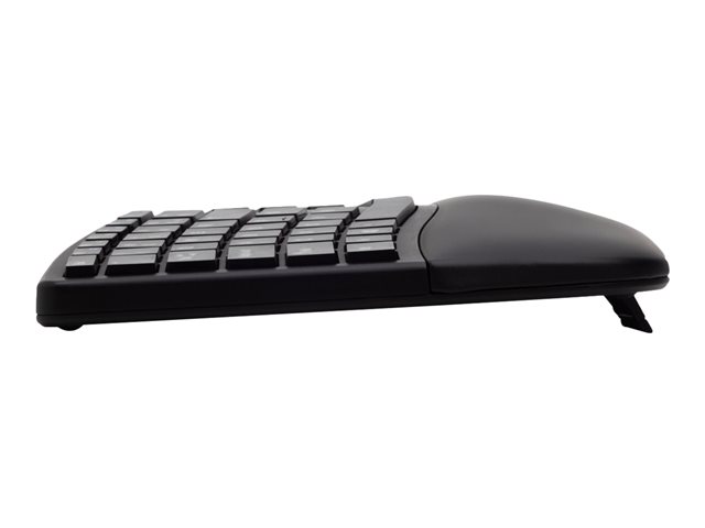 Kensington Pro Fit Ergo Wireless Keyboard - Keyboard - wireless - 2.4 GHz, Bluetooth 4.2 - French - black