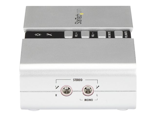 StarTech.com 7.1 USB Sound Card - External Sound Card for Laptop with SPDIF Digital Audio - Sound Card for PC - Silver (ICUSBAUDIO7D) - Sound card - 48 kHz - 7.1 - USB 2.0 - for P/N: MU15MMS, MU6MMS