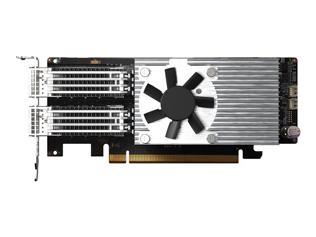 QNAP QXG-100G2SF-E810 - Network adapter - PCIe 4.0 x16 low profile - 100 Gigabit QSFP28 x 2 - for QNAP TS-H2490FU