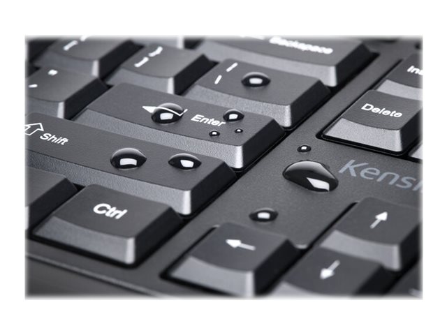 Kensington Pro Fit Ergo Wireless Keyboard and Mouse - Keyboard and mouse set - wireless - 2.4 GHz, Bluetooth 4.0, Bluetooth 4.2 - French - black