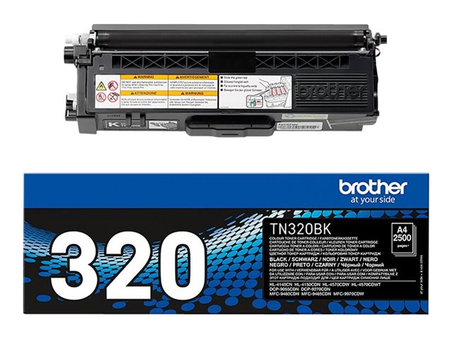 Brother TN320BK - Black - original - toner cartridge - for Brother DCP-9055, DCP-9270, HL-4140, HL-4150, HL-4570, MFC-9460, MFC-9465, MFC-9970