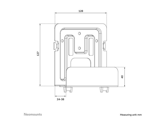 Neomounts AWL-440BL - Shelf - for multimedia source unit - wall-mountable, ceiling mountable, floor mountable
