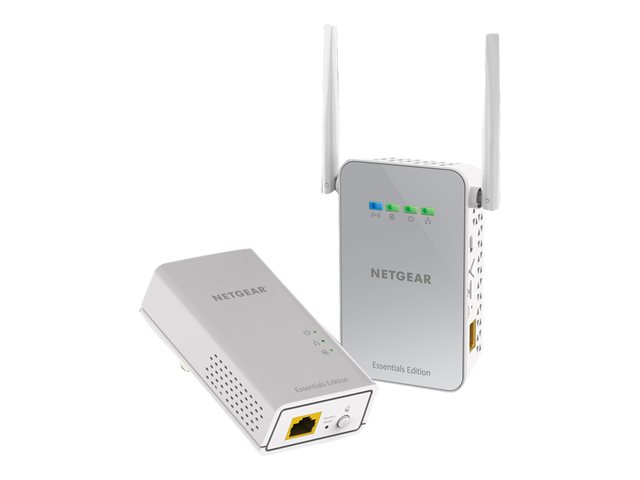 NETGEAR Powerline PLW1000 - Powerline adapter kit 1GbE, HomePlug AV (HPAV) 2.0, IEEE 1901 - Dual Band - wall-pluggable - with NETGEAR PowerLINE 1000 Adapter (PL1000)