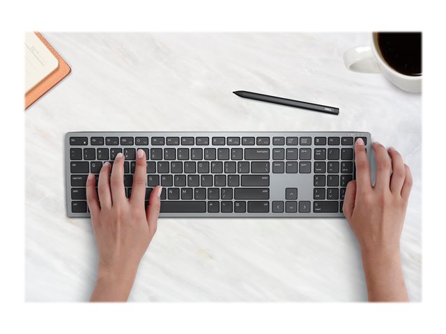 Dell Multi-Device KB700 - Keyboard - wireless - 2.4 GHz, Bluetooth 5.0 - QWERTY - UK - grey - with 3 years Next Business Day Advanced Exchange Service