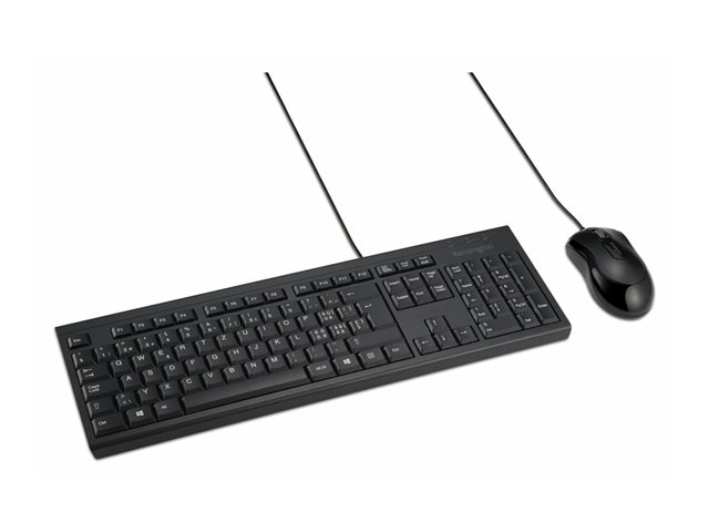 Kensington KM100 EQ - Keyboard and mouse set - USB - QWERTZ - Swiss