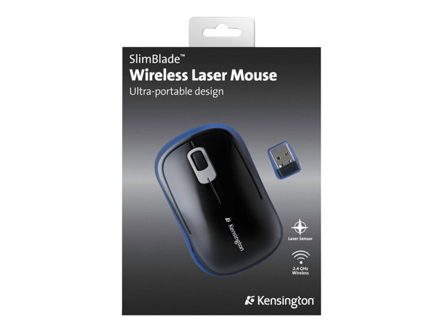 Kensington SlimBlade with Nano Receiver - Mouse - laser - wireless - 2.4 GHz - USB wireless receiver