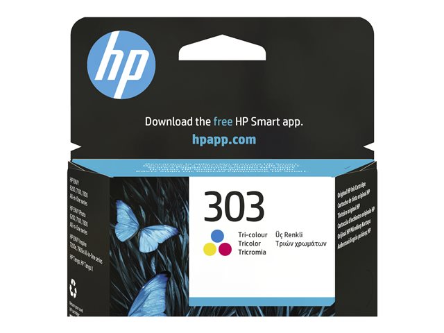 HP 303 - 4 ml - colour (cyan, magenta, yellow) - original - ink cartridge - for ENVY Photo 62XX, Photo 71XX, Photo 78XX, ENVY Inspire 72XX, 79XX, Tango, Tango X