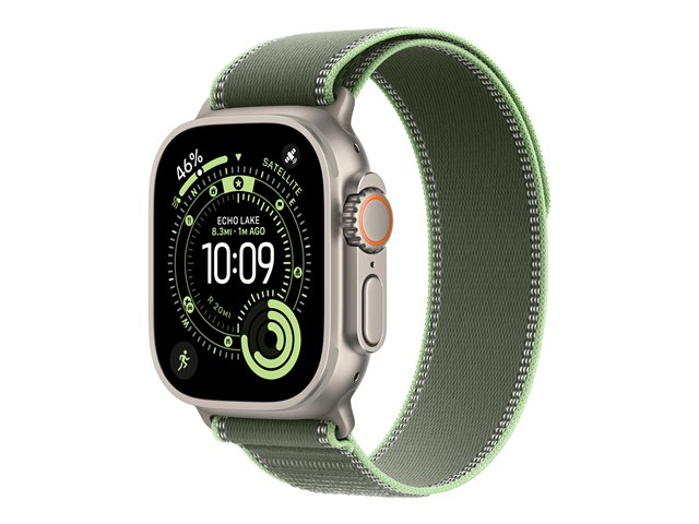 49mm Green/Neon TrailLoop-S/M - Natural Titanium Finish