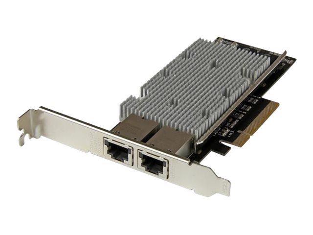 StarTech.com 2-Port 10Gb PCIe NIC with Native Link Aggregation - 10Gbase-t Ethernet Card - 100/1000/10000 Mbps LAN Card (ST20000SPEXI) - Network adapter - PCIe 2.0 x8 low profile - 10Gb Ethernet x 2 - black - for P/N: BNDTB10GI, BNDTB210GSFP, BNDTB310GNDP, BNDTB410GSFP, BNDTB4M2E1, BNDTBUSB3142