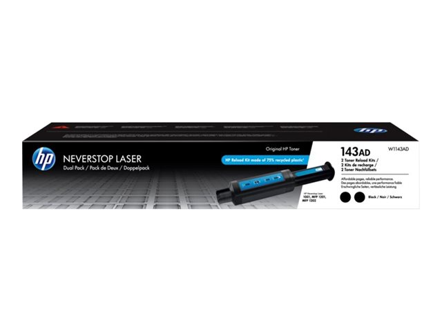 HP 143AD - 2-pack - black - toner refill - for Neverstop 1001, 1202, Neverstop Laser 1000, MFP 1200, MFP 1201, MFP 1202