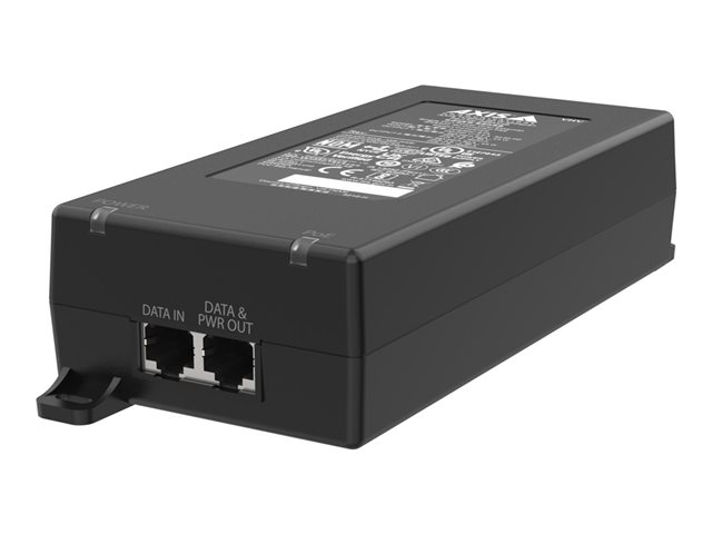 AXIS TU8004 - PoE injector (DIN rail mountable / external) - midspan - AC 100-240 V - 90 Watt - output connectors: 1 - black - for AXIS C1410, P1385-E