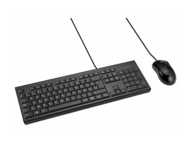 Kensington KM100 EQ - Keyboard and mouse set - USB - AZERTY - Belgium
