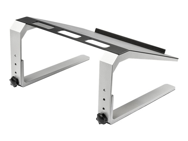 StarTech.com Adjustable Laptop Stand - Heavy Duty Steel & Aluminum - 3 Height Settings - Tilted - Ergonomic Laptop Riser for Desk (LTSTND) - Notebook stand - desktop - 17\" - black, silver