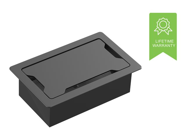 VISION Techconnect Modular AV Faceplate - LIFETIME WARRANTY - Table surround - table-mounted frame which accommodates 9 x modules - no modules included - 295 x 185 x 89 mm / 11.6 x 7.3 x 3.5\" - cutout 255 x 145 mm / 10.0 x 5.7\" - matt black